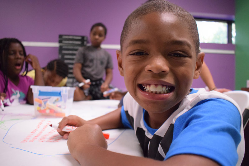 Smiling boy at the Boys and Girls Club of Bowling Green