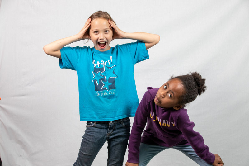 Two young members of Boys and Girls Club of Bowling Green goofing around